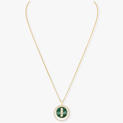 [Miro ]  MOVE 3 DIAMOND MALACHITE GOLD DIAMOND NECKLACE