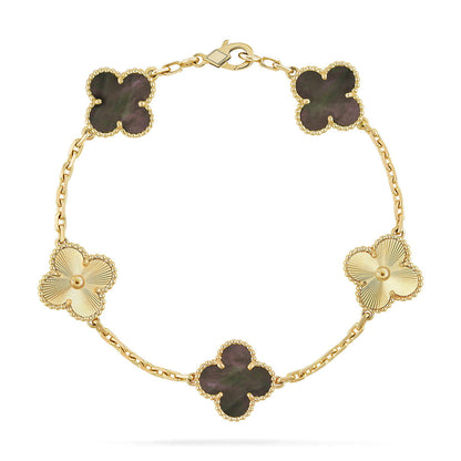 [Miro ]New CLOVER 5 MOTIF GRAY MOP BRACELET COLLECTION