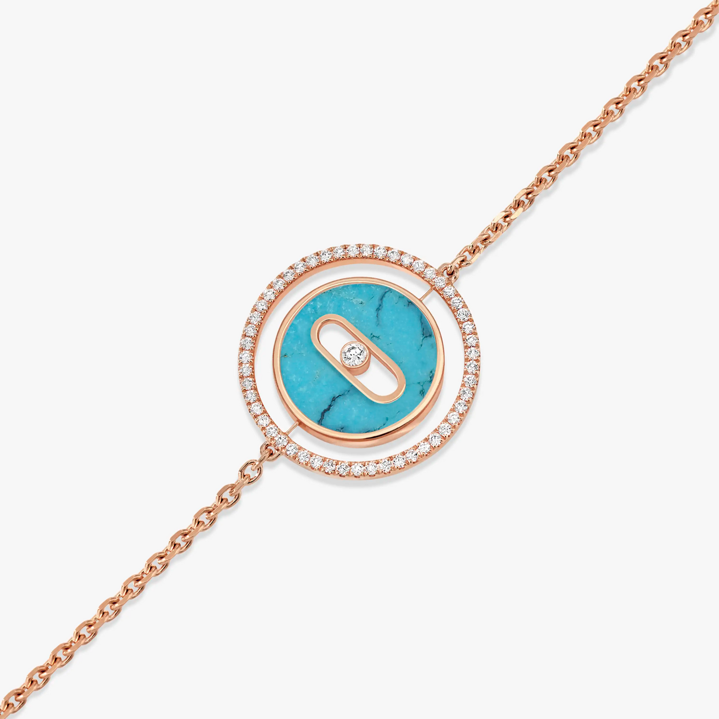 [Miro ]  MOVE TURQUOISE PINK GOLD DIAMOND BRACELET