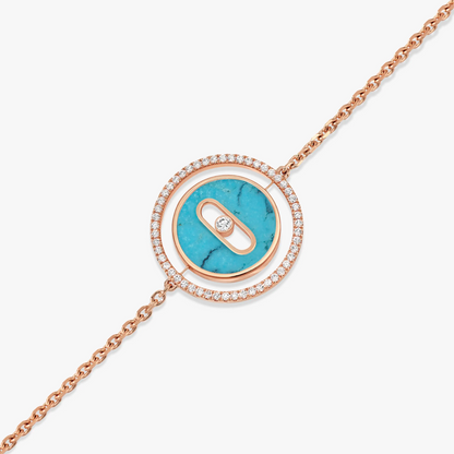 [Miro ]  MOVE TURQUOISE PINK GOLD DIAMOND BRACELET