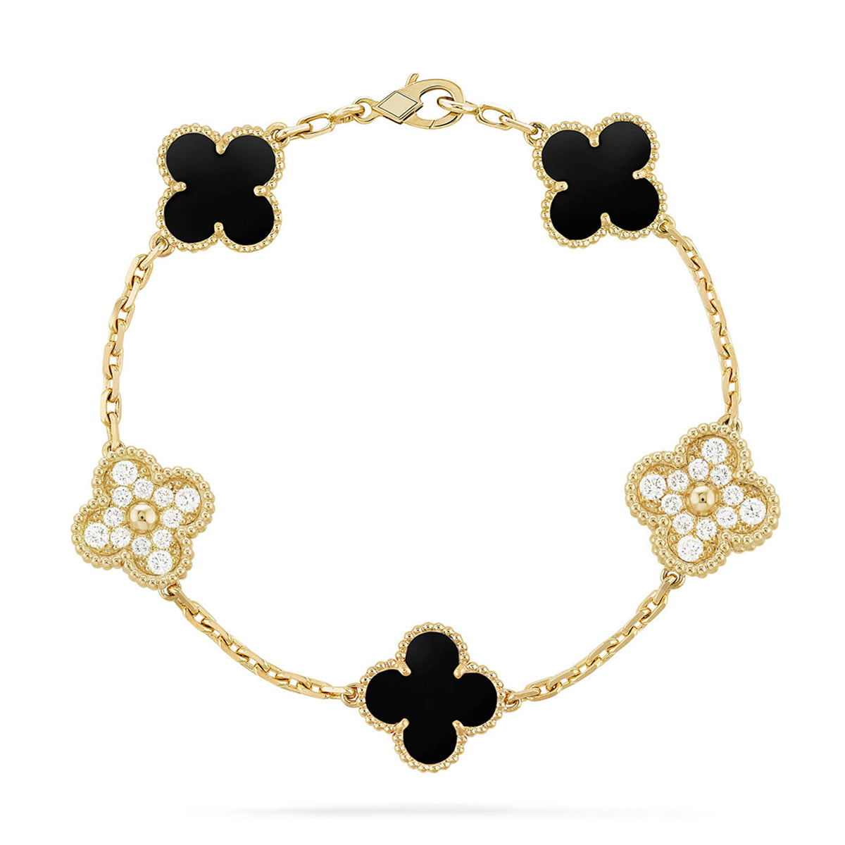 [Miro ]New CLOVER 5 MOTIF ONYXS BRACELET COLLECTION
