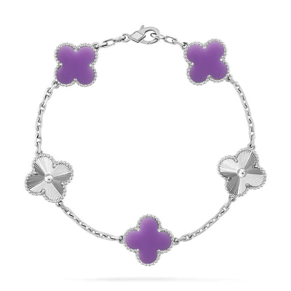 [Miro ]New CLOVER 5 MOTIF LIGHT PURPLE BRACELET COLLECTION