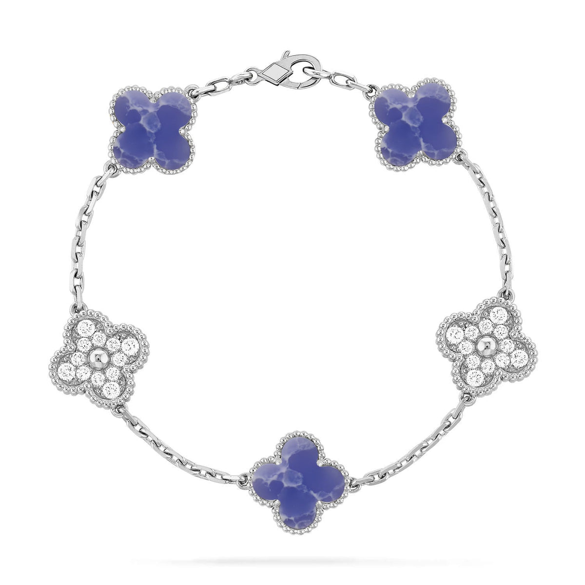 [Miro ]New CLOVER 5 MOTIF BLUE VEINS BRACELET COLLECTION