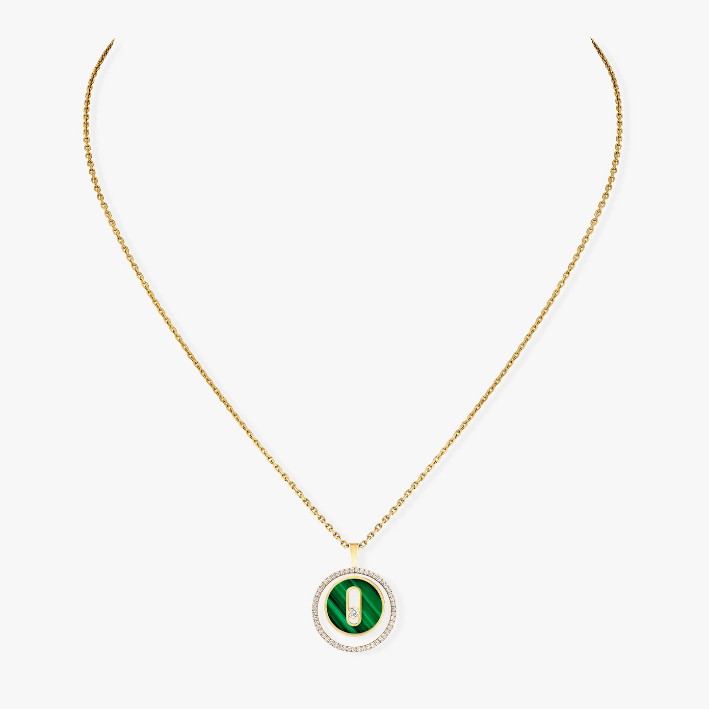 [Miro ]  MOVE 1 DIAMOND MALACHITE GOLD DIAMOND NECKLACE