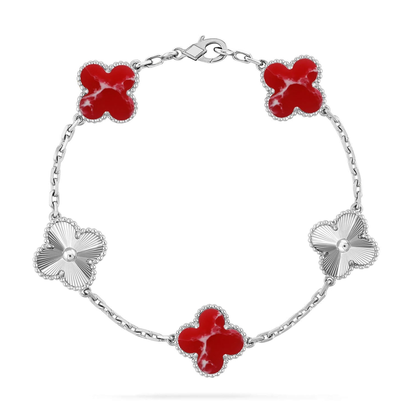 [Miro ]New CLOVER 5 MOTIF RED PATTERN BRACELET COLLECTION
