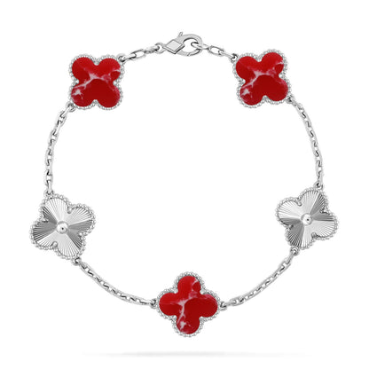 [Miro ]New CLOVER 5 MOTIF RED PATTERN BRACELET COLLECTION