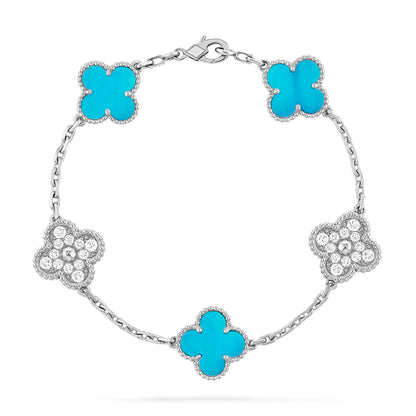 [Miro ]New  CLOVER 5 MOTIF TURQUOISE BRACELET COLLECTION