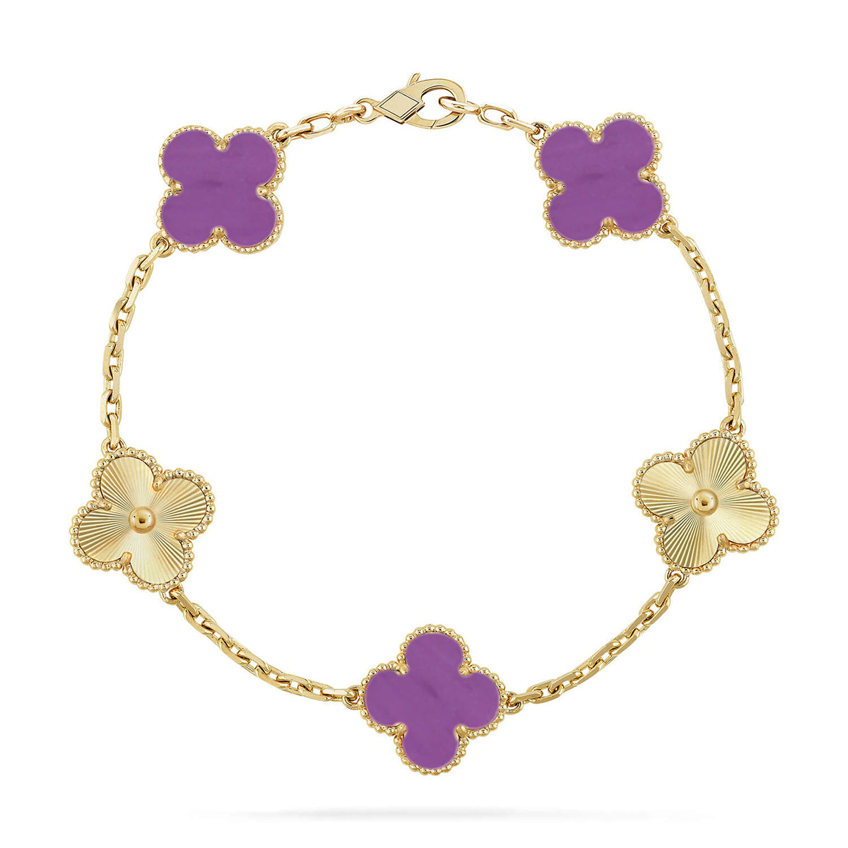 [Miro ]New  CLOVER 5 MOTIF VIOLET BRACELET COLLECTION