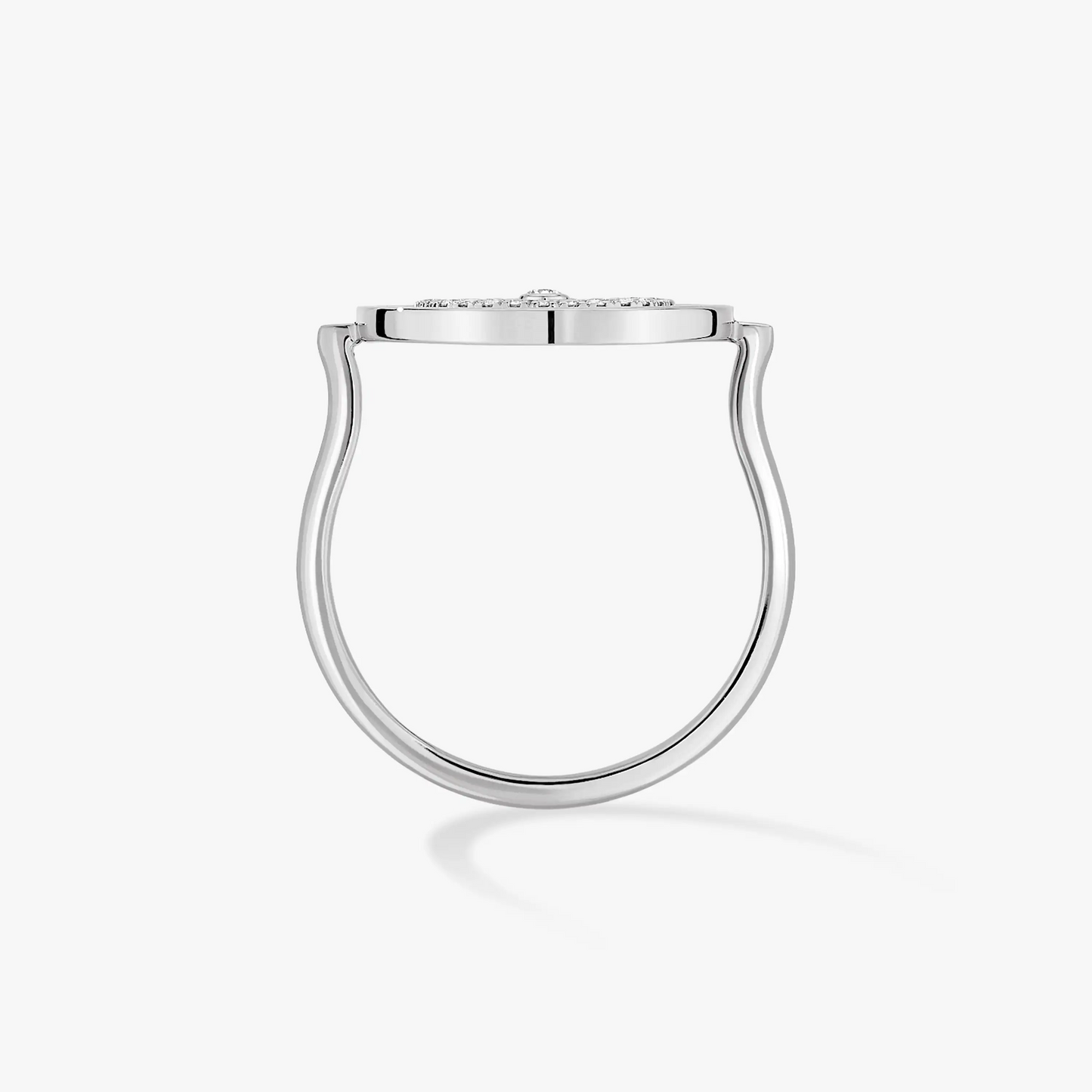 [Miro ]  MOVE PAVED SILVER DIAMOND RING