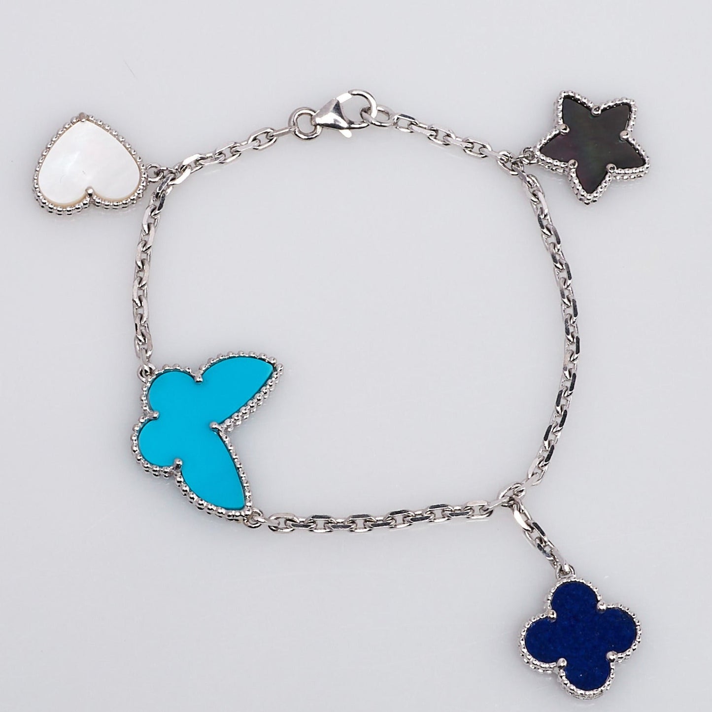 Miro LUCKY SPRING SILVER BRACELET 4 MOTIF