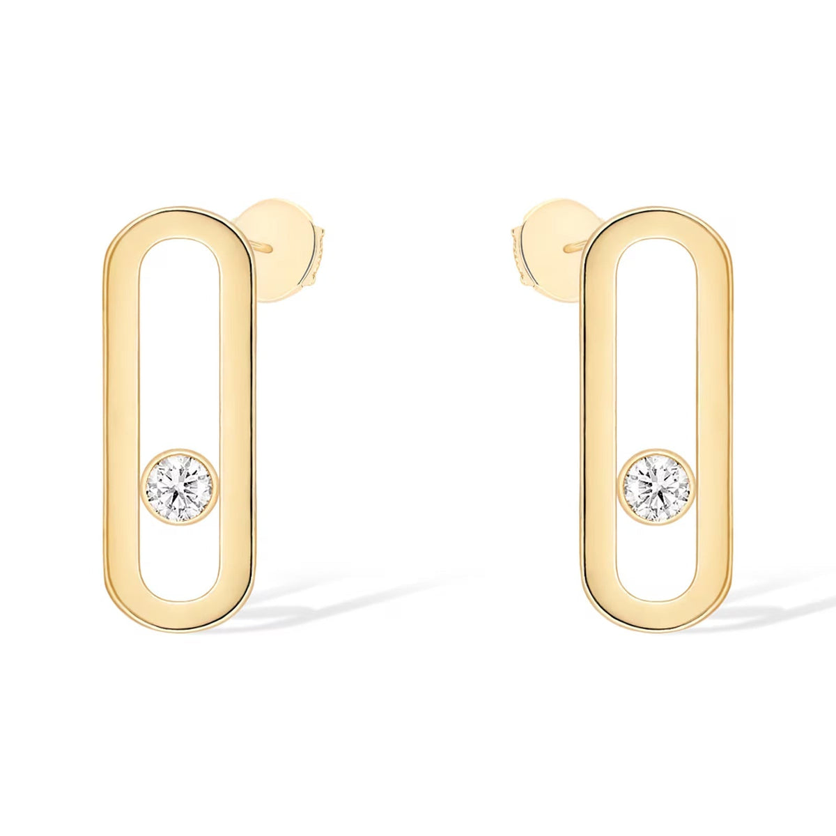 [Miro ] MOVE UNO SMALL 1 DIAMOND EARRINGS