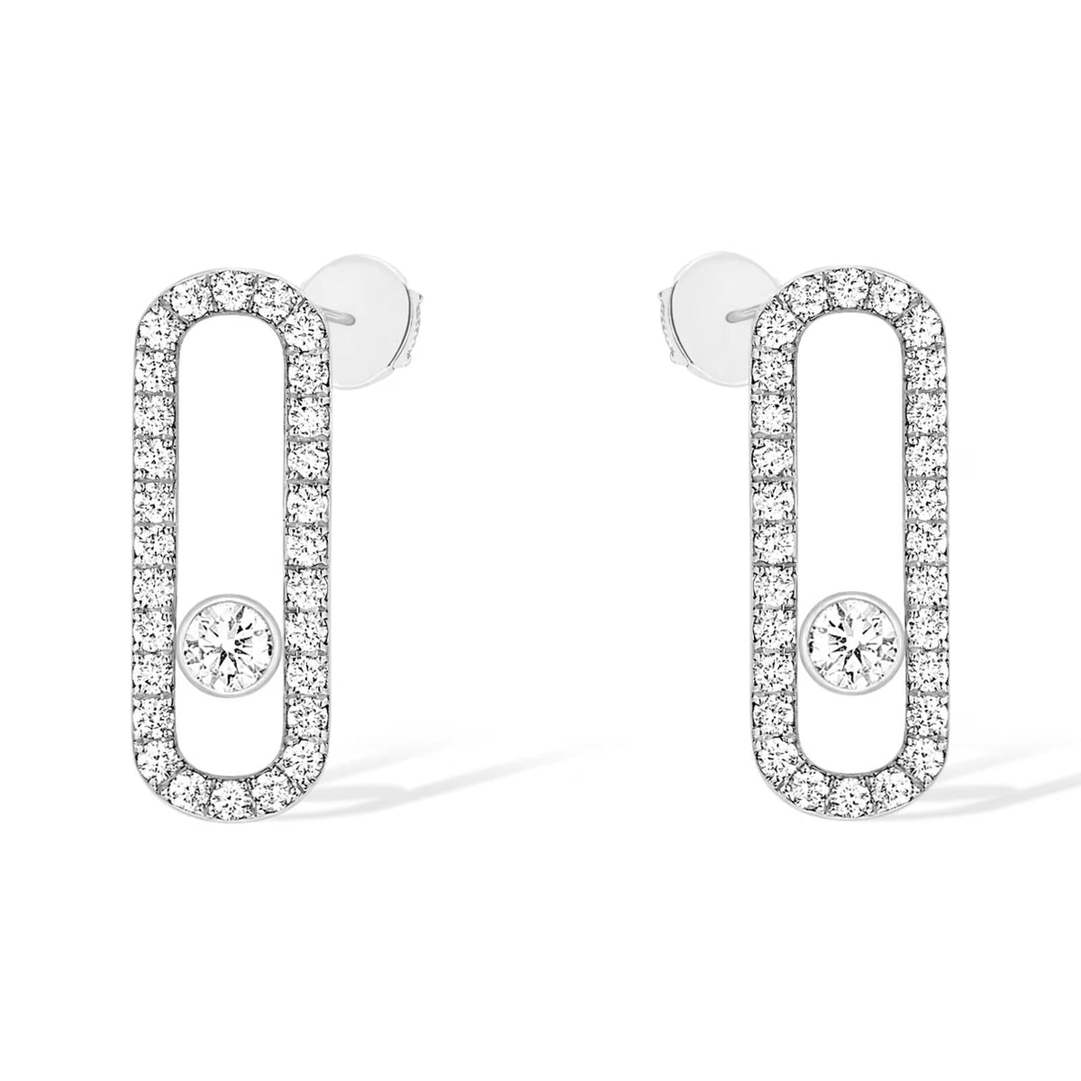 [Miro ] MOVE UNO STUD DIAMOND PAVED EARRINGS