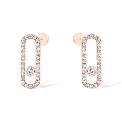 [Miro ] MOVE UNO STUD DIAMOND PAVED EARRINGS