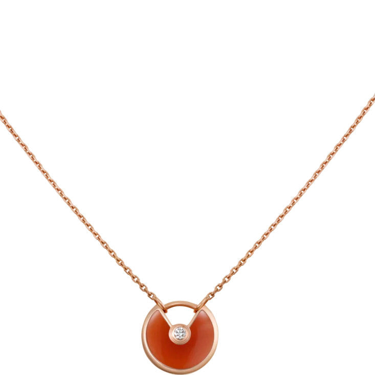 Miro AMULETTE GOLD CARNELIAN ONYX NECKLACE