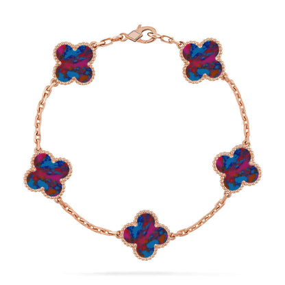 [Miro ]New CLOVER 5 MOTIF COLOR GEMSTONES BRACELET COLLECTION