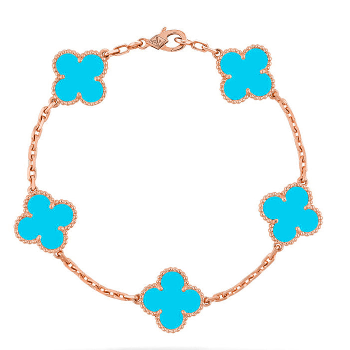 [Miro ]New  CLOVER 5 MOTIF TURQUOISE BRACELET COLLECTION
