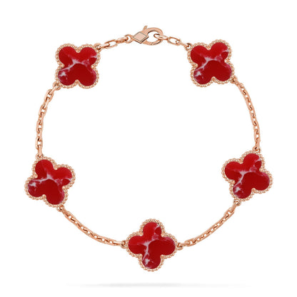 [Miro ]New CLOVER 5 MOTIF RED PATTERN BRACELET COLLECTION