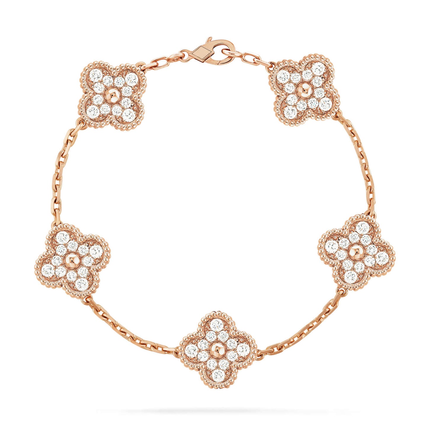 [Miro ] New  CLOVER 5 MOTIF FULL DIAMOND BRACELET COLLECTION