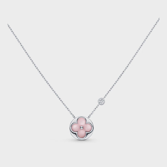 Miro SUN MOTIF PINK MOP SILVER BRACELET