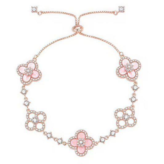 Miro CLOVER 5 MOTIF PINK BLUE RED WHITE BRACELET