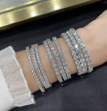 [Miro ]TENNIS BRACELET WITH FULL DIAMOND SETTING