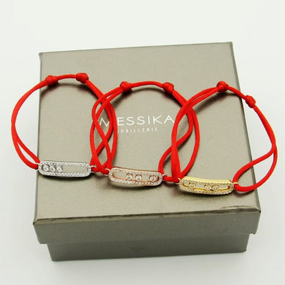 [Miro ]Messika Care(s) pink cord pavé bracelet