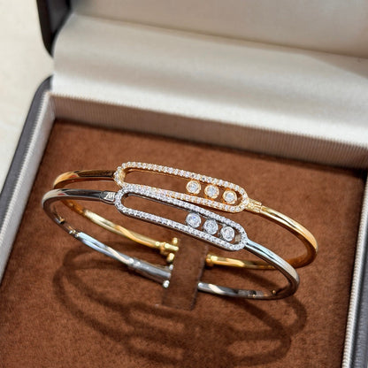 [Miro ]Move Pavé Diamond Bangle Bracelet M