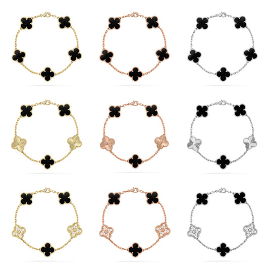 [Miro ]New CLOVER 5 MOTIF ONYXS BRACELET COLLECTION