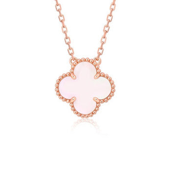 Miro CLOVER 15MM PINK MOTHER-OF-PEARL SINGLE FLOWER NECKLACE