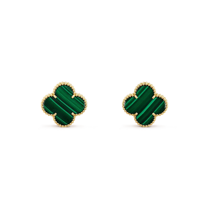 Miro CLOVER MINI 9.5MM MALACHITE  EARRINGS
