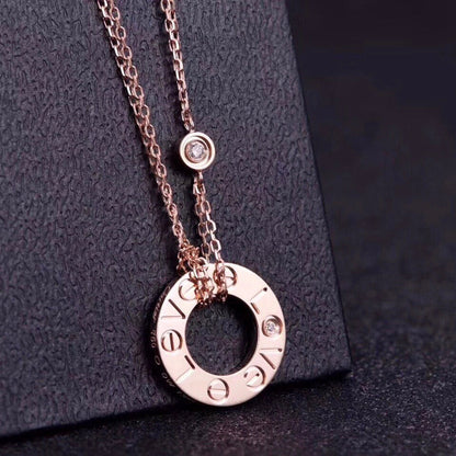 Miro LOVE NECKLACE 16MM 2 DIAMONDS