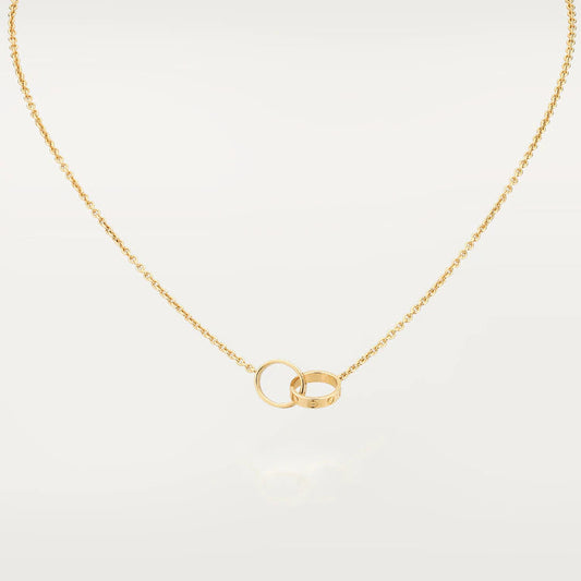 Miro LOVE NECKLACE DOUBLE RING GOLD
