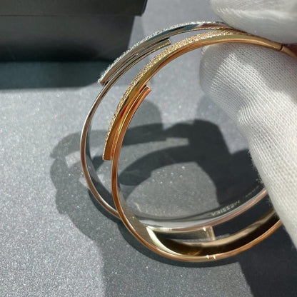 [Miro ]Move Noa Rose Gold Pavé Diamond Bangle Bracelet