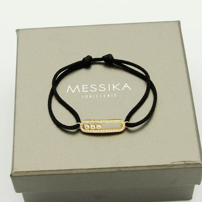 [Miro ]Messika Care(s) pink cord pavé bracelet