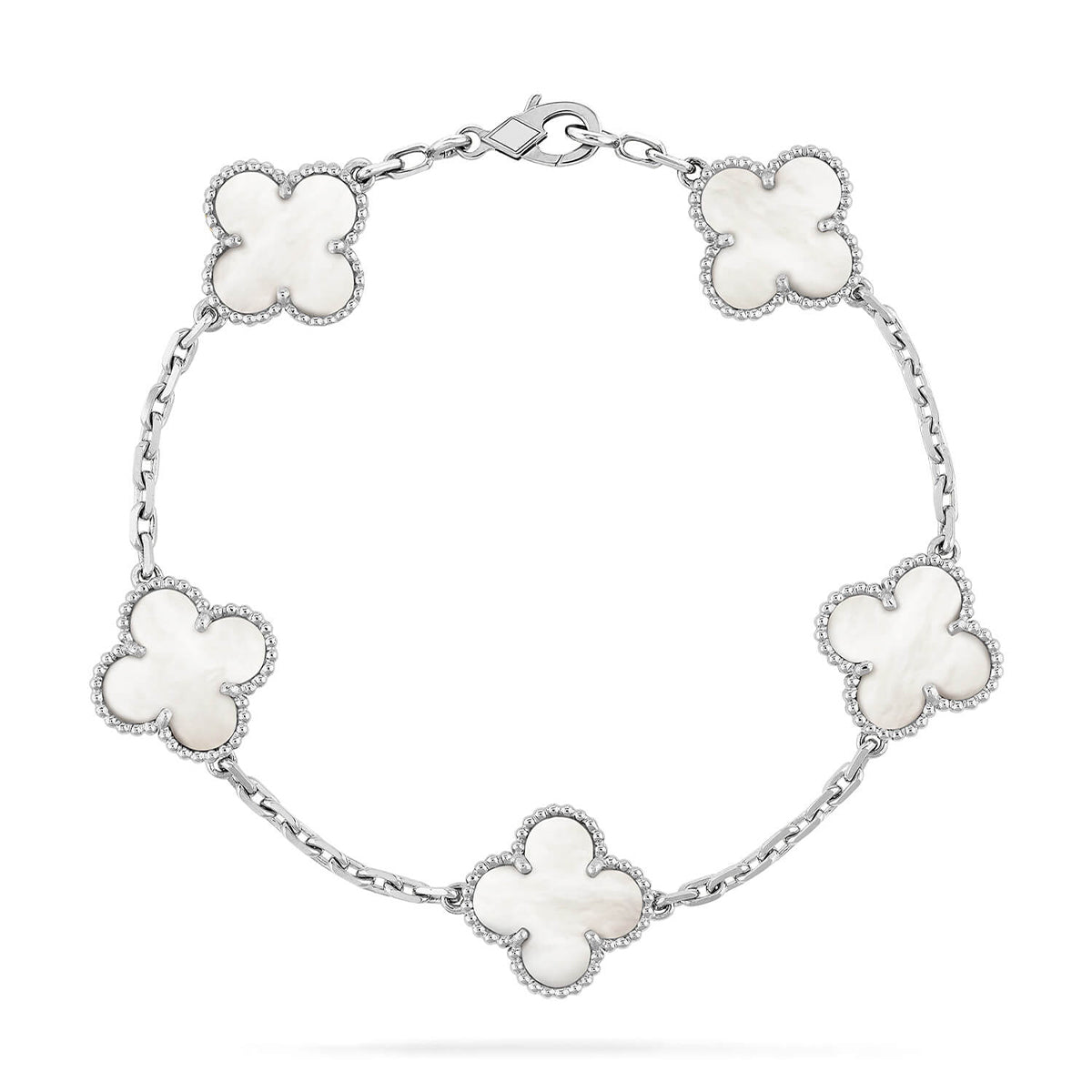 [Miro ]New CLOVER WHITE PEARL MOP 5 MOTIF BRACELET COLLECTION