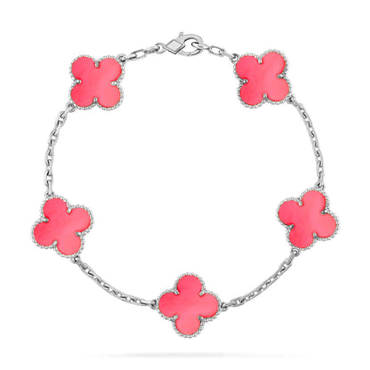 [Miro ]New  CLOVER 5 MOTIFS  PINK MOP BRACELET COLLECTION