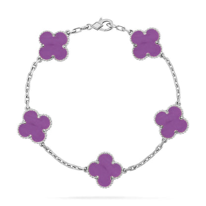 [Miro ]New  CLOVER 5 MOTIF VIOLET BRACELET COLLECTION