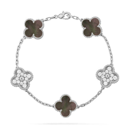 [Miro ]New CLOVER 5 MOTIF GRAY MOP BRACELET COLLECTION