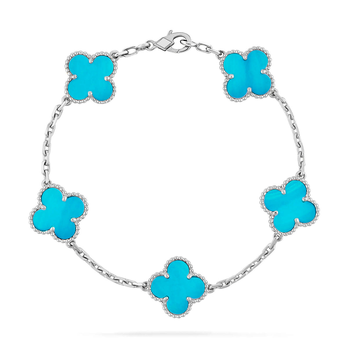 [Miro ]New  CLOVER 5 MOTIF TURQUOISE BRACELET COLLECTION