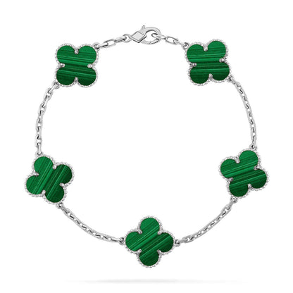 [Miro ]New  CLOVER 5 MOTIF MALACHITE BRACELET COLLECTION