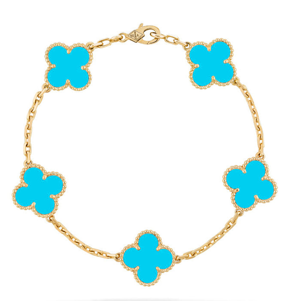 [Miro ]New  CLOVER 5 MOTIF TURQUOISE BRACELET COLLECTION