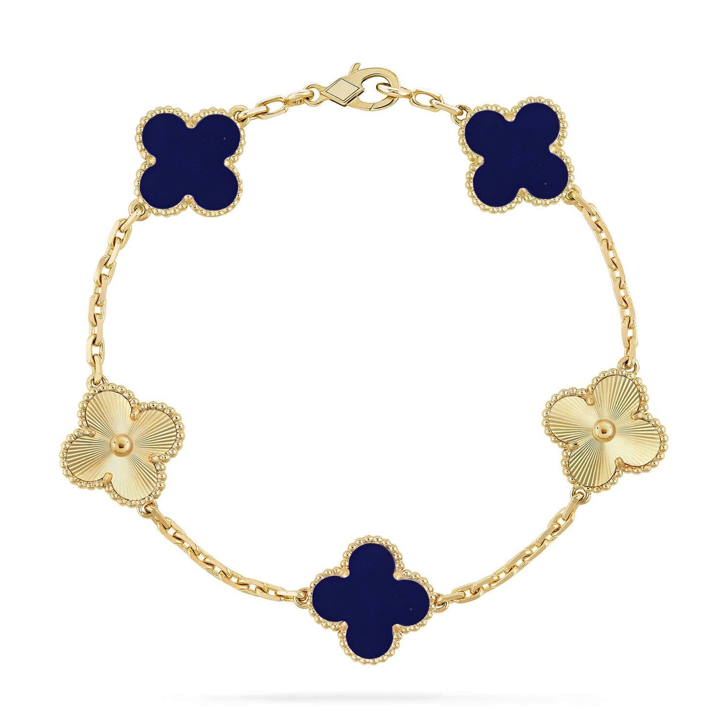 [Miro ]New CLOVER 5 MOTIF LAPIS LAZULI BRACELET COLLECTION