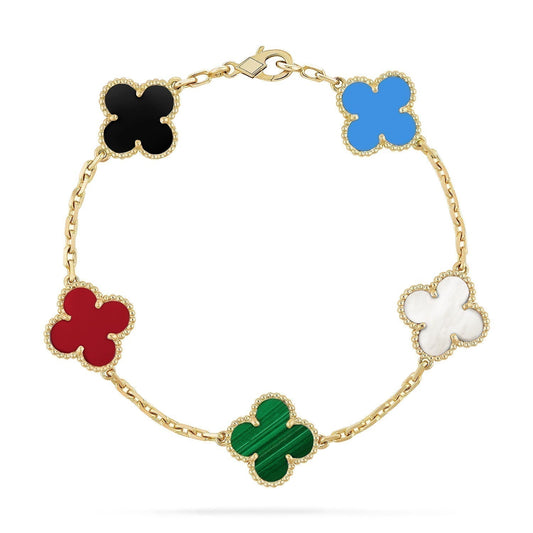 [Miro ]New CLOVER 5 MOTIFS MULTICOLOR BRACELET