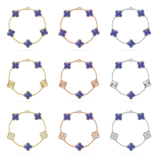 [Miro ]New CLOVER 5 MOTIF BLUE VEINS BRACELET COLLECTION