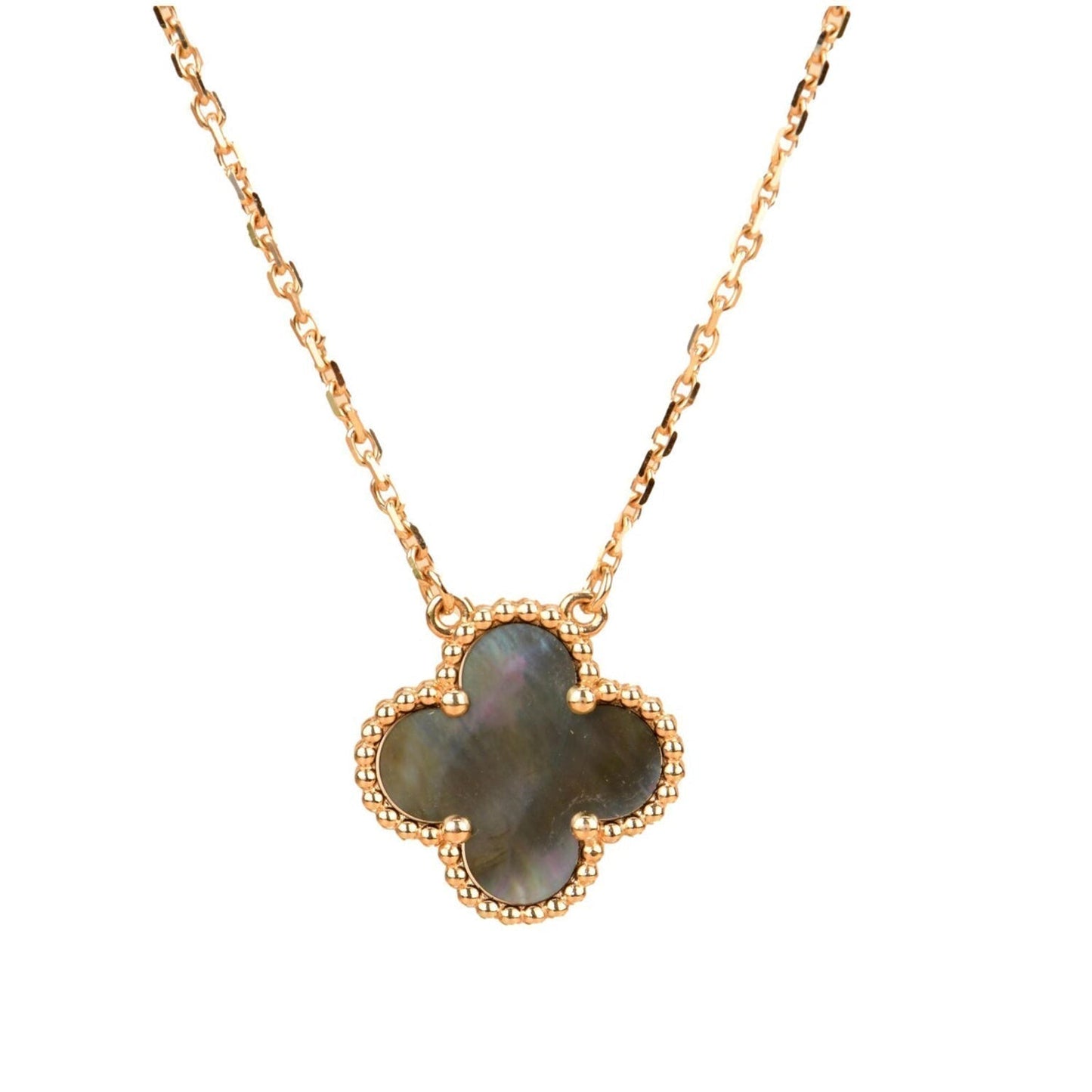 Miro CLOVER 15MM  GRAY MOTHER OF PEARL NECKLACE