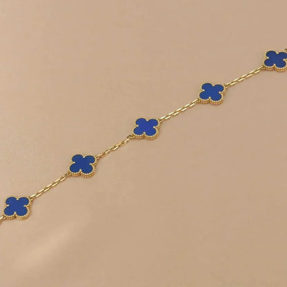 [Miro ]New CLOVER 5 MOTIF BLUE AGATE BRACELET COLLECTION