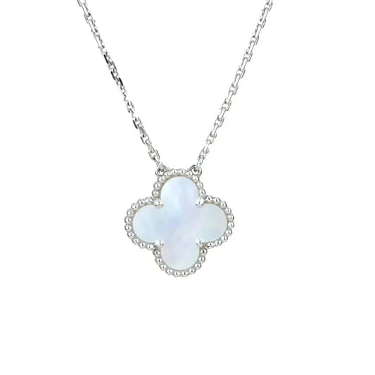 Miro CLOVER  15MM WHITE MOTHER-OF-PEARL SILVER