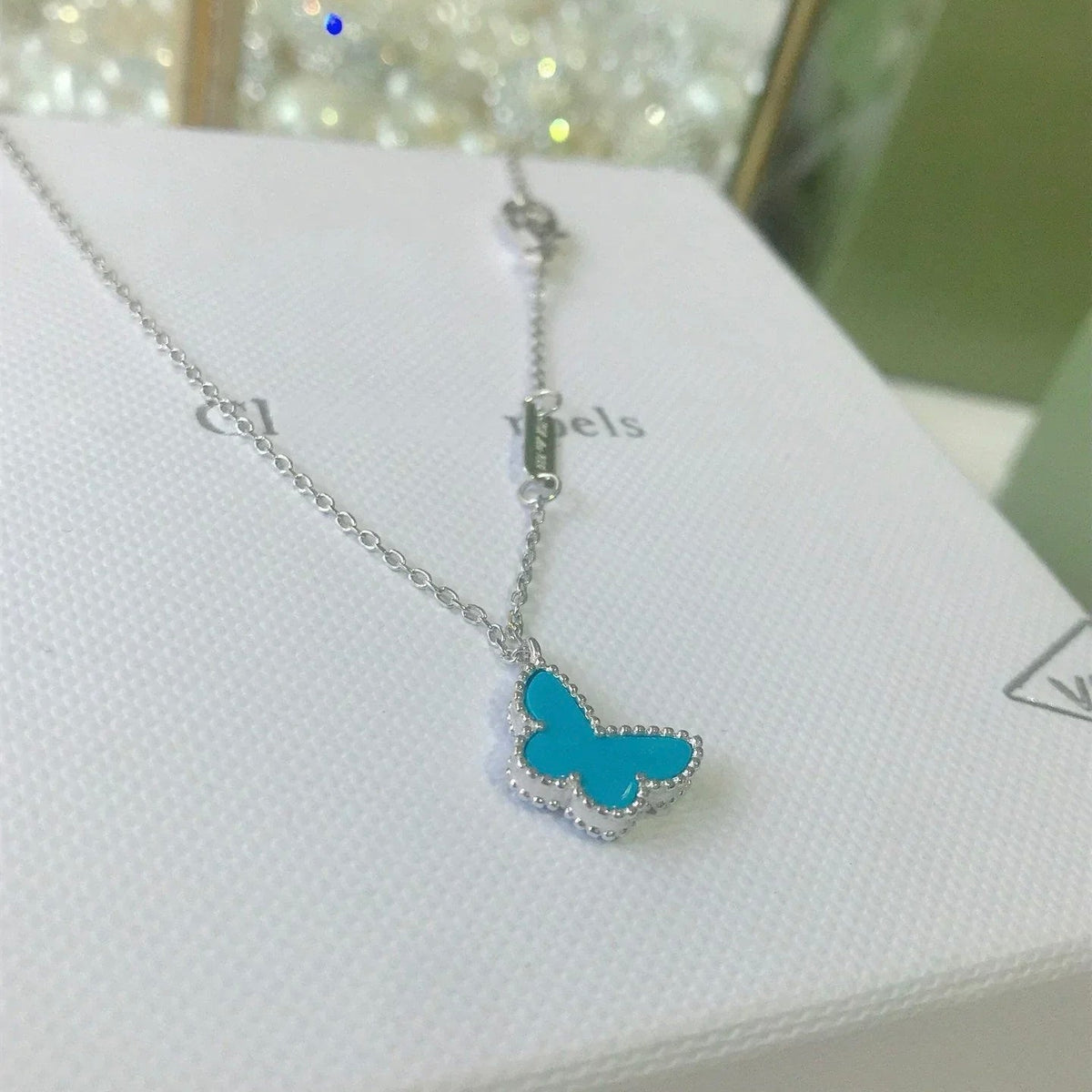 Miro BUTTERFLY TURQUOISE BUTTERFLY BRACELET SILVER