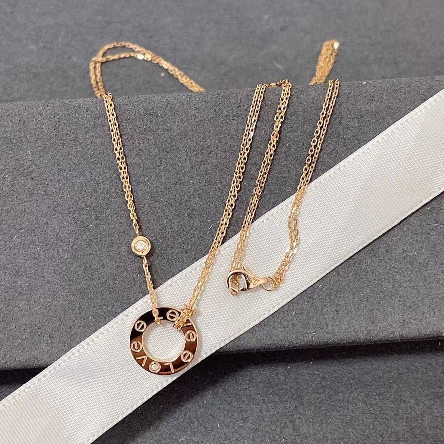 Miro LOVE NECKLACE 16MM 2 DIAMONDS