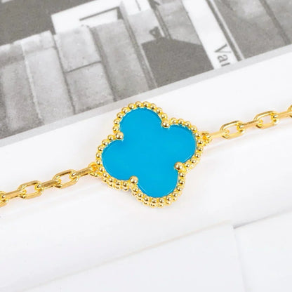 [Miro ]New  CLOVER 5 MOTIF TURQUOISE BRACELET COLLECTION